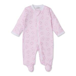 Kissy Kissy Girl's Fleecy Sheep Full-Zip Footie 3-6M Light Pink Pima Cotton